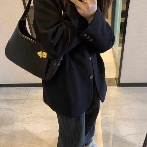 Shoulder Bag for Women Small Black Purse Mini Handbags PU Leather Underarm Bag - - Picture 2 of 6